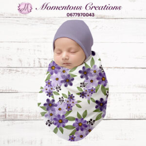 Lavender Dreams Swaddle & Beanie Set