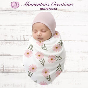 Sweet Daisy Swaddle & Beanie Set