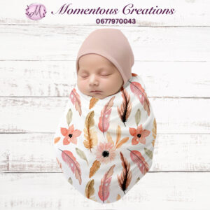 Boho Chic Swaddle & Beanie Set