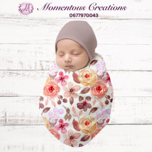 Autumn Bloom Swaddle & Beanie Set