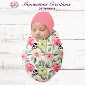 Ultimate Floral Baby Swaddle & Beanie Set