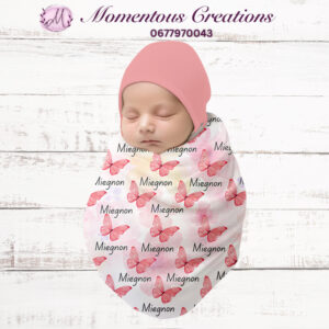 Personalized Butterfly Dream Swaddle Wrap