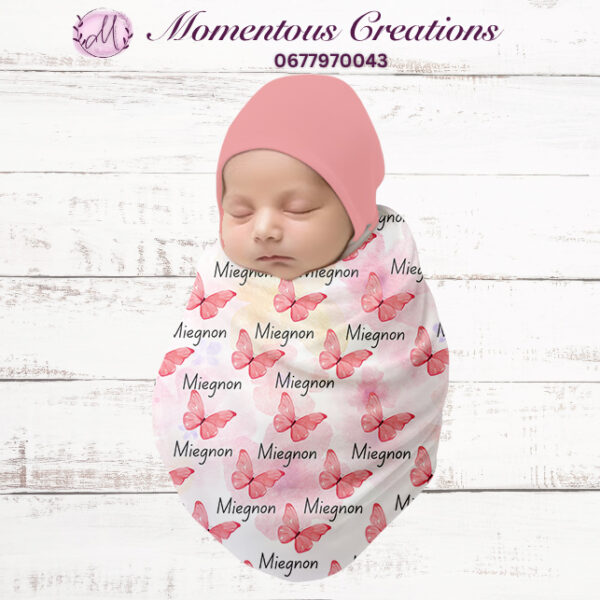 Personalized Butterfly Dream Swaddle Wrap