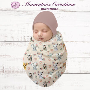 Sweet Safari Friends Swaddle Wrap