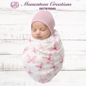 Pink Butterfly Dream Swaddle Wrap