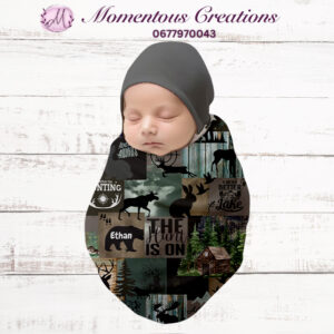 Hunter's Adventure Personalized Baby Swaddle