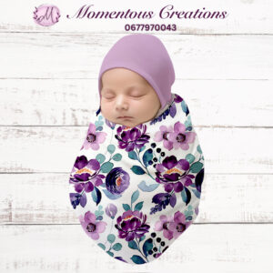 Watercolor Bloom Baby Swaddle Wrap