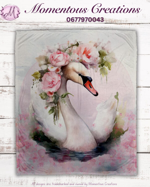 Pink Swan Baby Duvet Set - Image 4