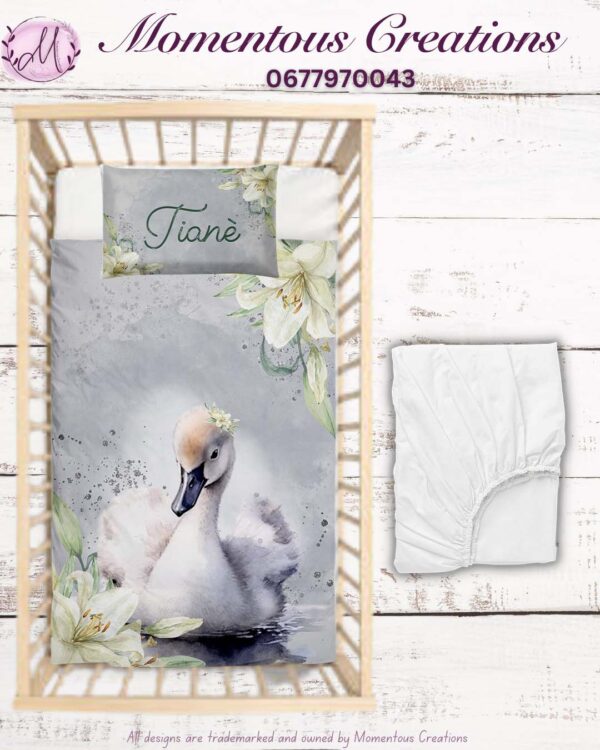 Dreamy Swan Baby Duvet Set - Image 10