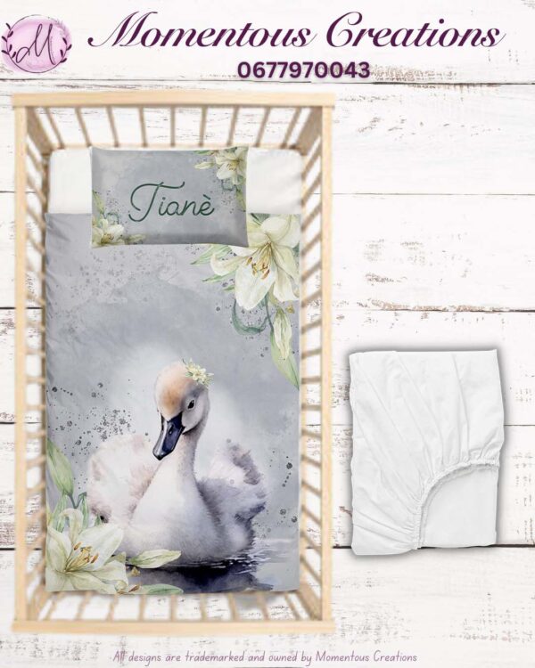 Dreamy Swan Baby Duvet Set - Image 12