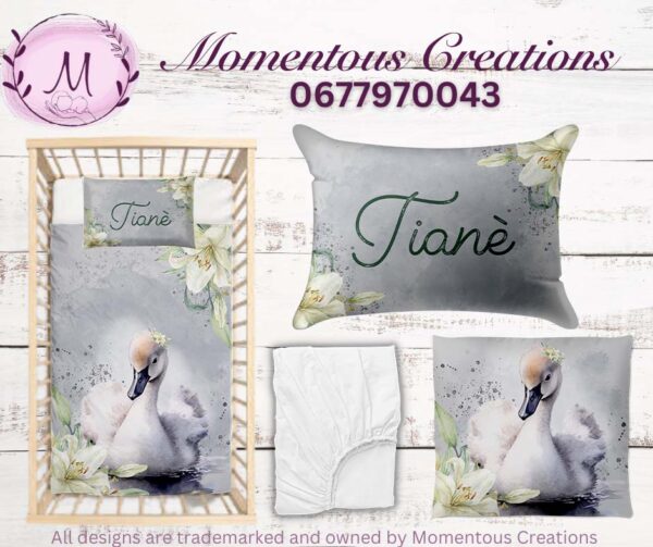Dreamy Swan Baby Duvet Set - Image 13