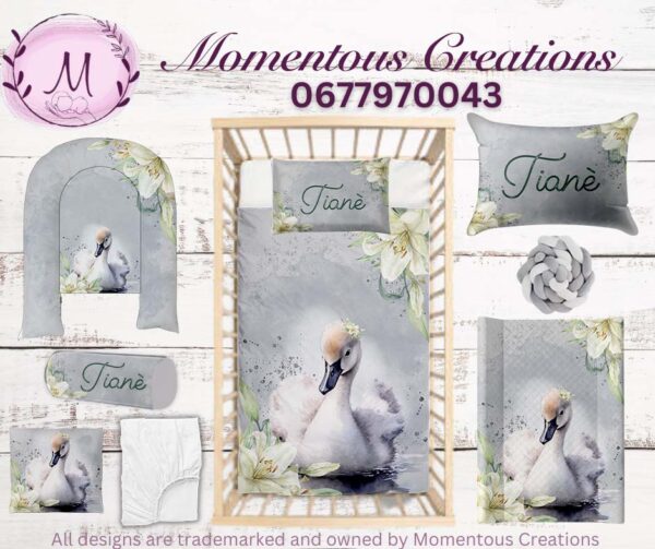 Dreamy Swan Baby Duvet Set - Image 14