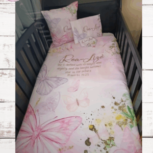 glitter butterfly duvet set