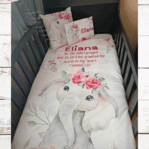Peony elephant duvet set