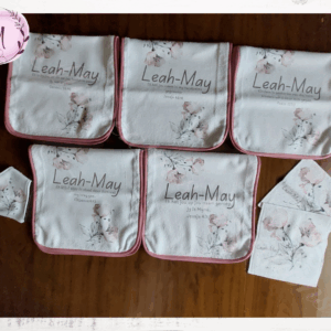 Floral burp cloth combo