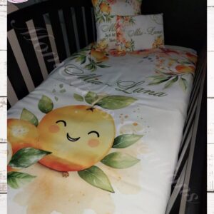 Orange floral duvet set