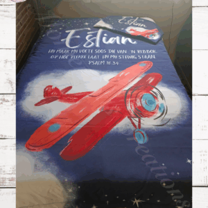 Navy blue plane duvet set