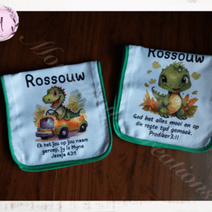 Dino burp cloth combo