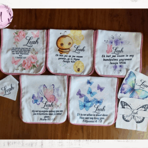 Pink Bee Butterfly burp cloth combo