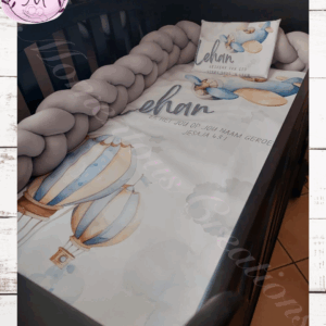 Blue Hot air balloon Baby Duvet Set