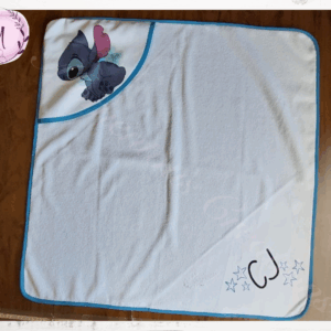 Blue stitch Hooded towel