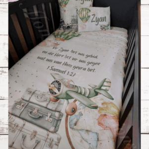 Sage green planes duvet set