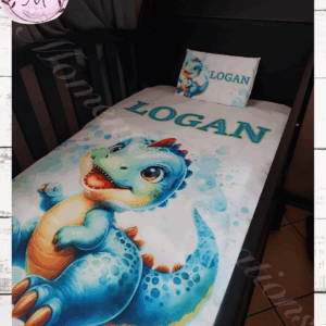 Blue Dinosaur Baby Duvet Set