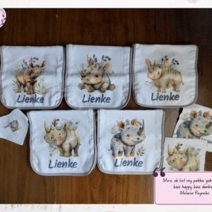 Rhino burp cloth combo