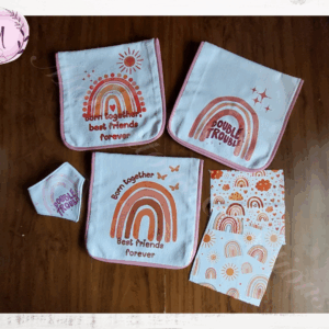 Boho burp cloth combo