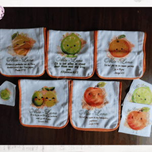 Citrus burp cloth combo