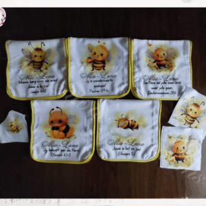 Bee burp cloth combo