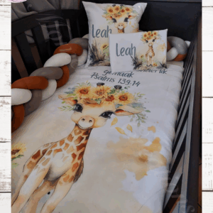 sunflower giraffe duvet set