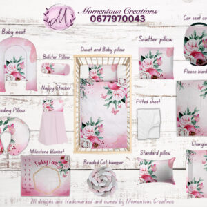 Pink rose duvet set