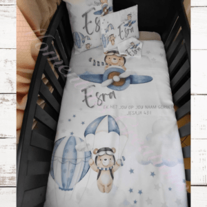 The "Up & Away" Aviator Bear Custom Nursery Bedding Set